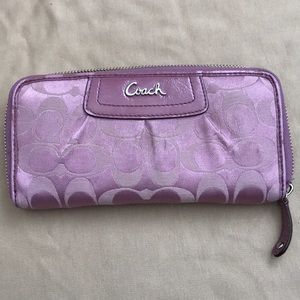 Coach zip around wallet